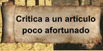Critica a un artículo poco afortunado